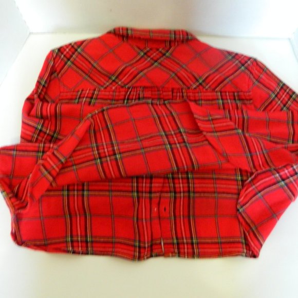 Ladies Croft & Barrow Red Plaid Extra Soft Flannel Soft Button Down Shirt Large - Picture 13 of 13